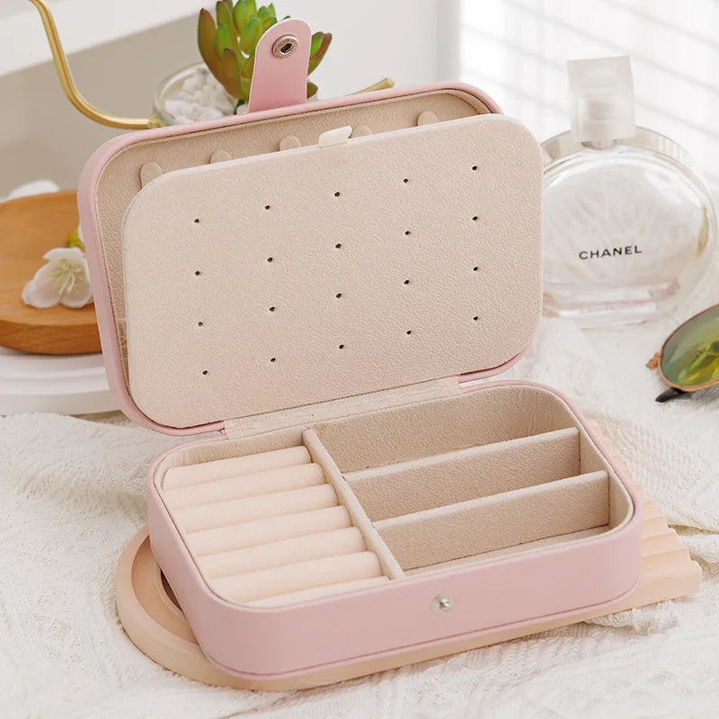 Elegant Portable Jewelry Organizer - Travel Case for Rings, Earrings & Necklaces | Go-to Gear