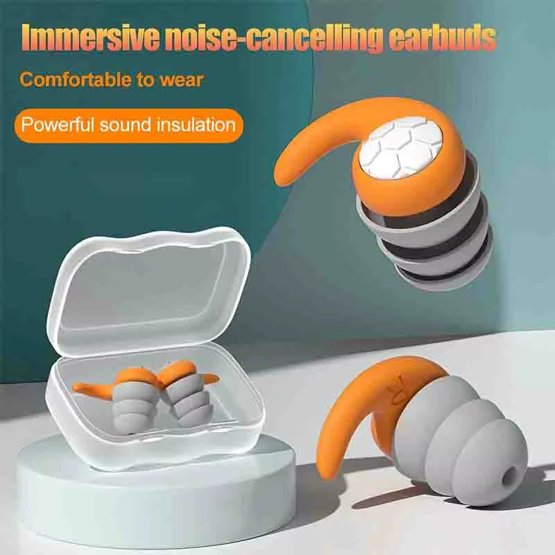 Noise Canceling Silicone Earplugs - for Sleeping, Swimming & Travel | Go-to Gear