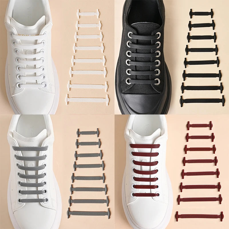 16Pcs Travel Silicone Shoelaces 