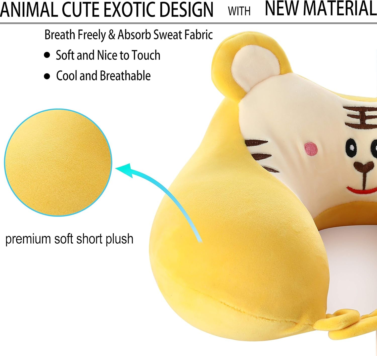 Travel  Memory Foam Neck Pillow with 360-Degree Head Support 