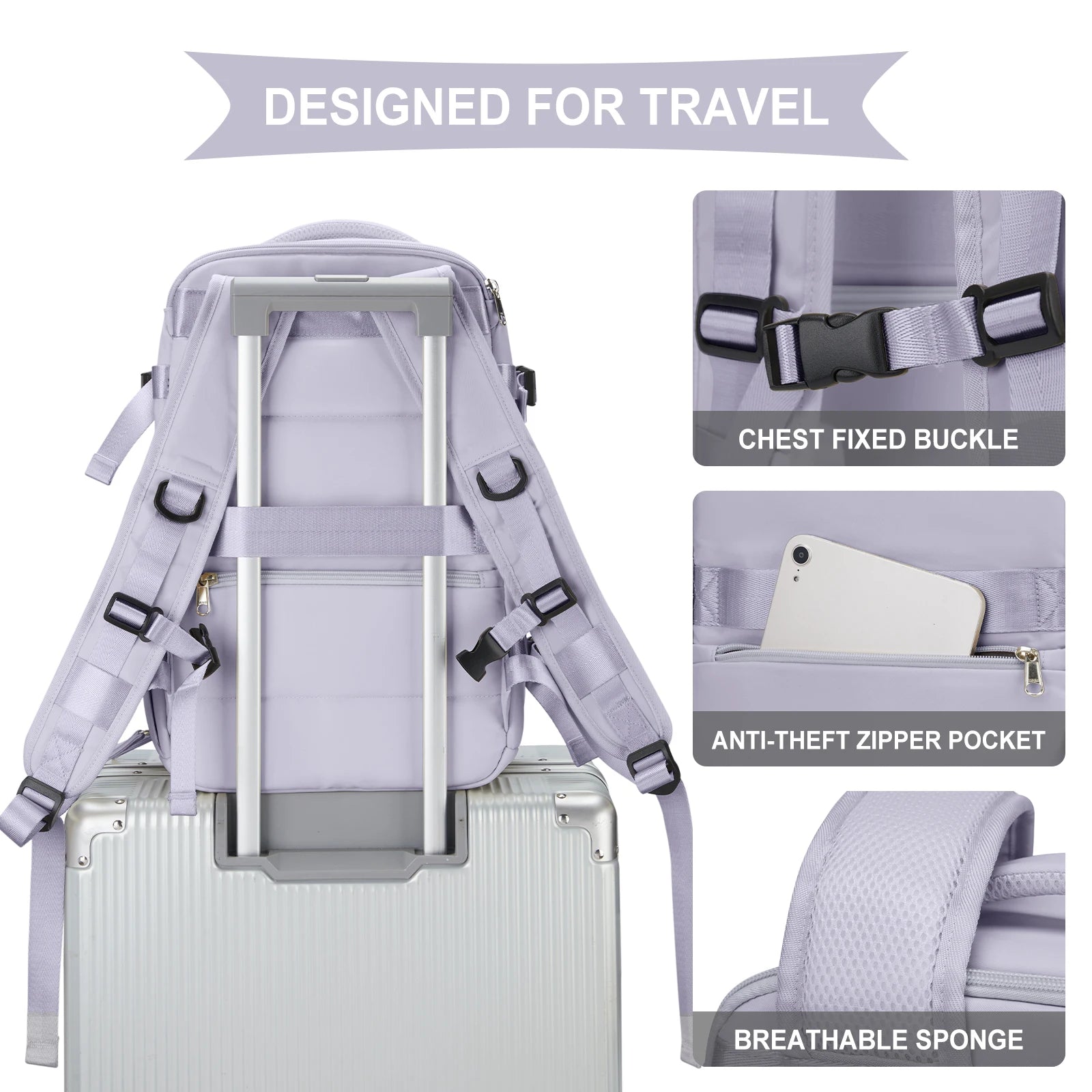 Cabin Travel Backpack, Large Capacity and Water Resistant Bag