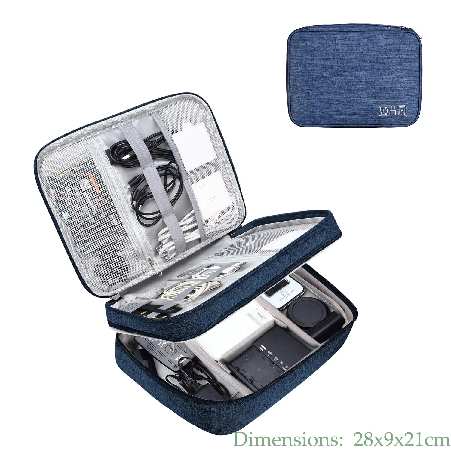 Waterproof travel electronics bag organizer