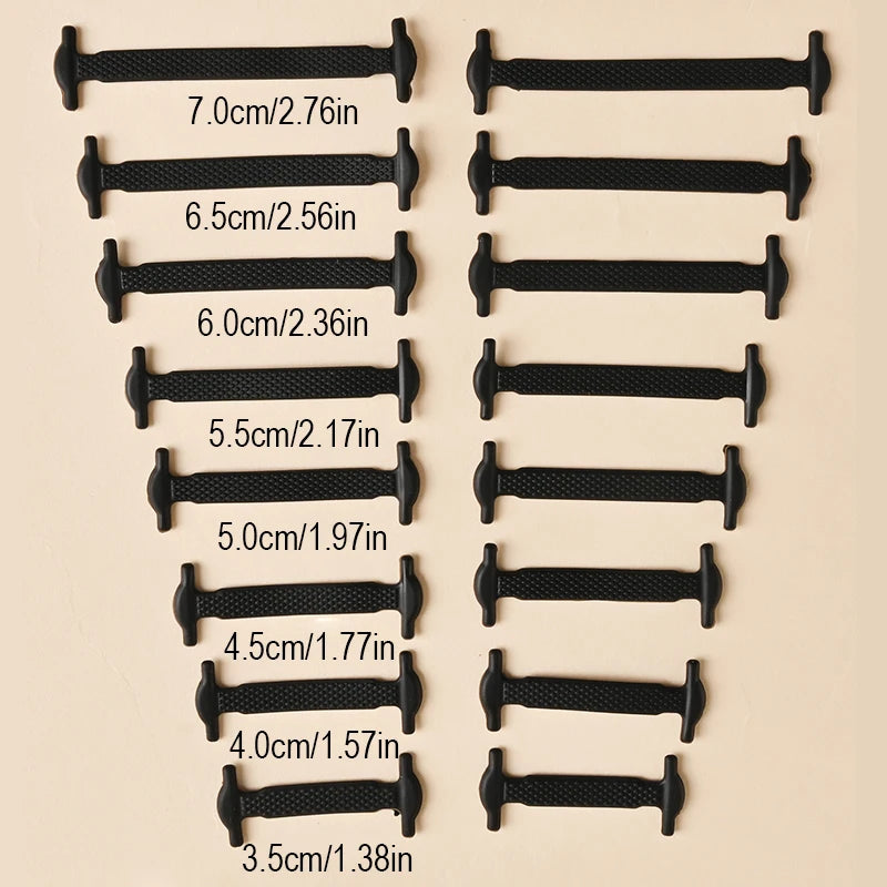 16Pcs Travel Silicone Shoelaces 