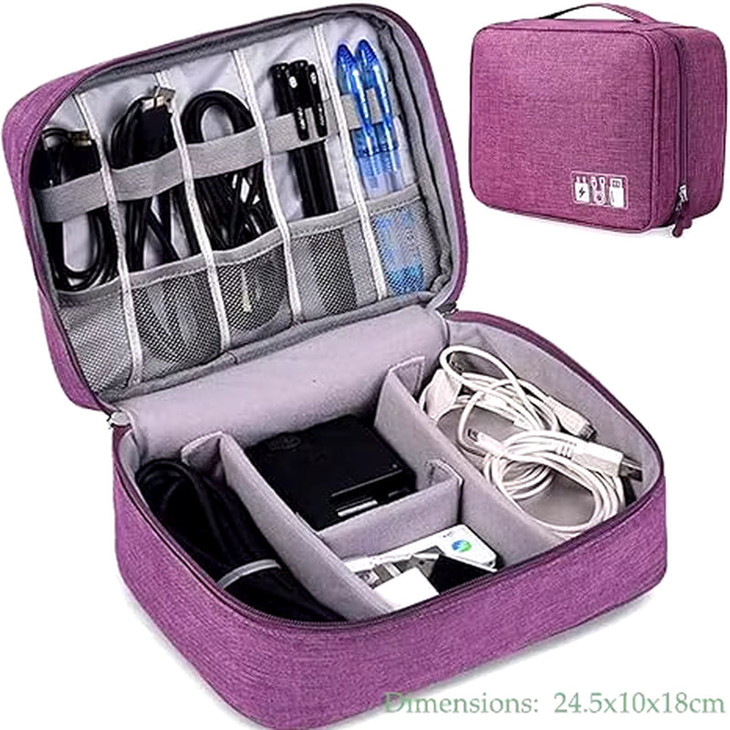 Waterproof travel electronics bag organizer