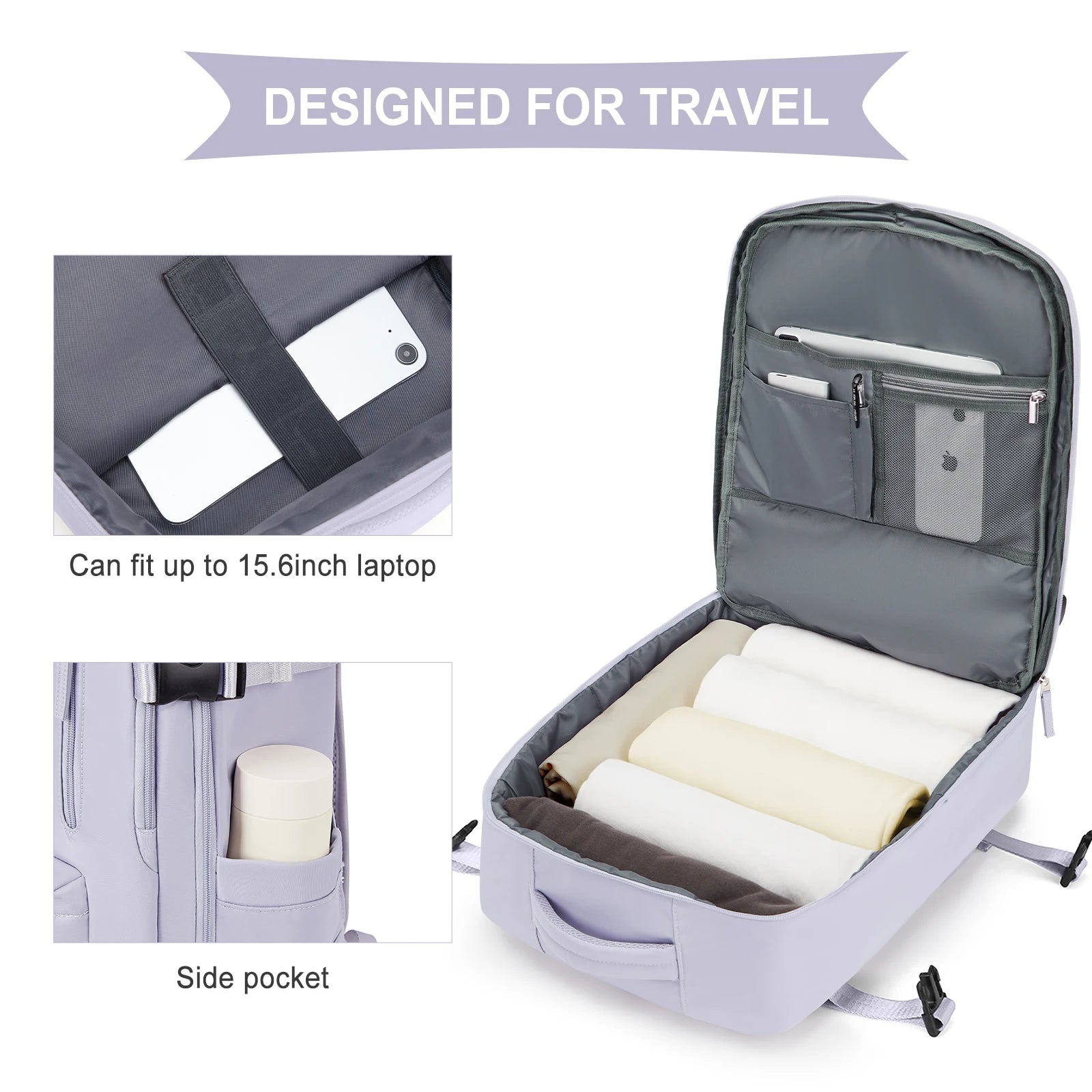 Cabin Travel Backpack, Large Capacity and Water Resistant Bag