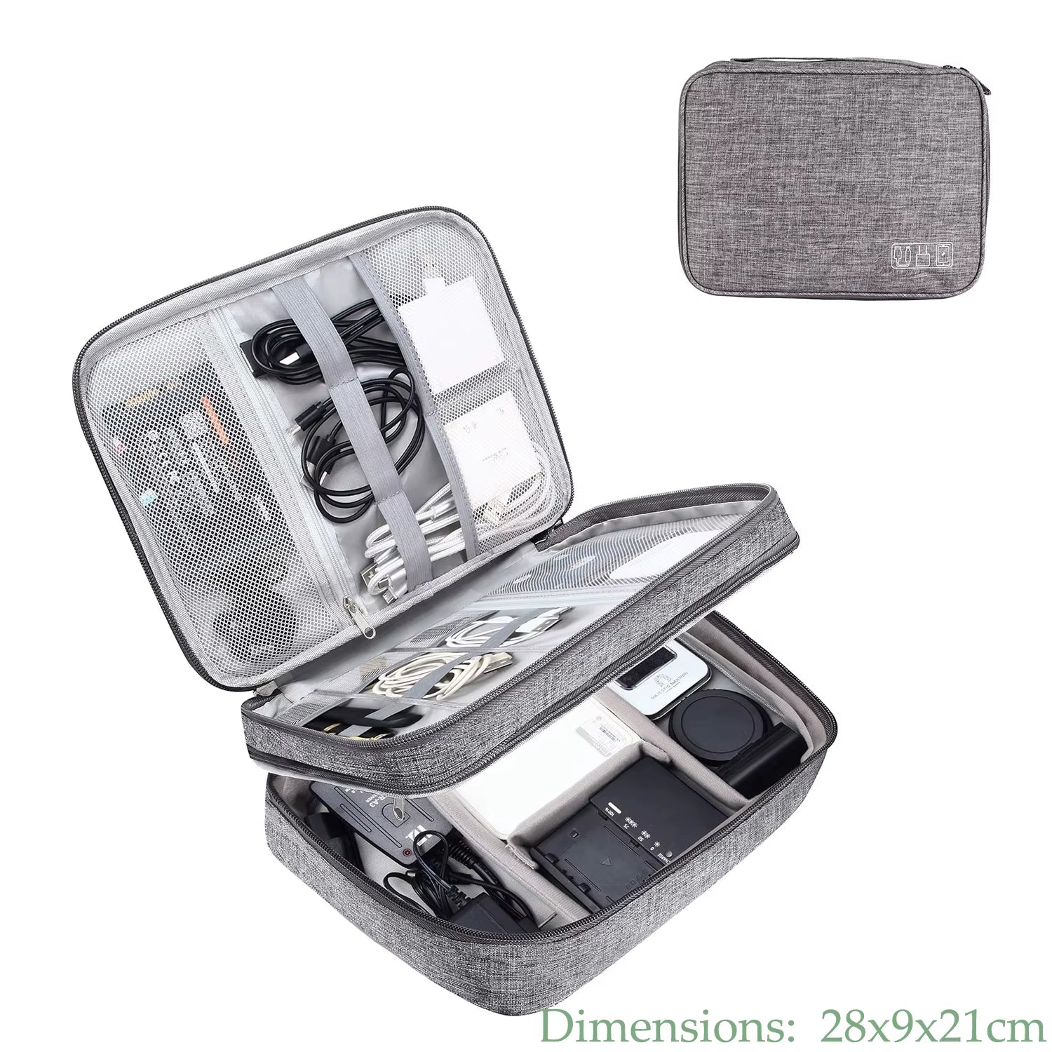 Waterproof travel electronics bag organizer