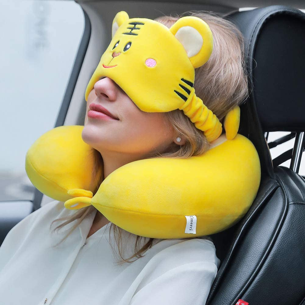 Travel  Memory Foam Neck Pillow with 360-Degree Head Support 