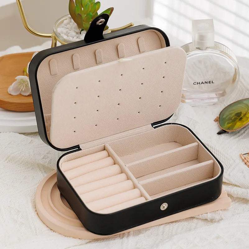 Elegant Portable Jewelry Organizer - Travel Case for Rings, Earrings & Necklaces | Go-to Gear