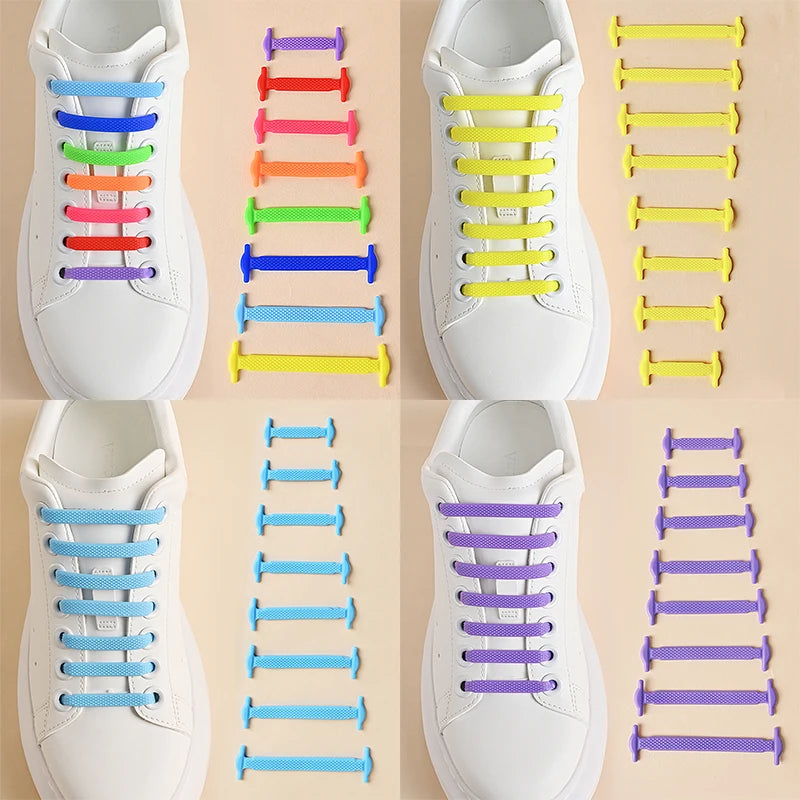 16Pcs Travel Silicone Shoelaces 