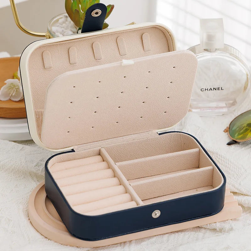 Elegant Portable Jewelry Organizer - Travel Case for Rings, Earrings & Necklaces | Go-to Gear