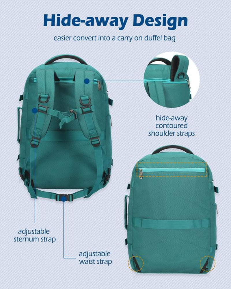 HYNES EAGLE 40L Travel Backpack for Women and Men - TSA Friendly Carry on Backpack with Laptop Compartment