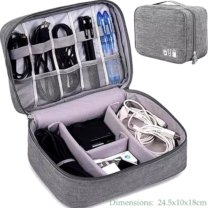Waterproof travel electronics bag organizer