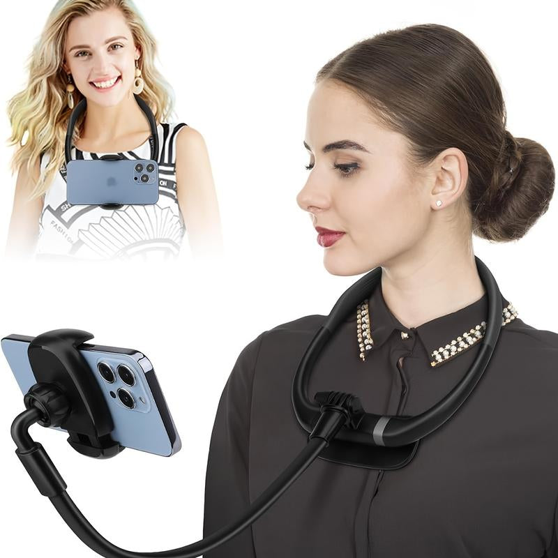 Neck Cell Phone Holder, Hand Free Flexible Gooseneck Phone Holder for Bed, Neck Phone Holder Pov/Vlog Selfie Mount 