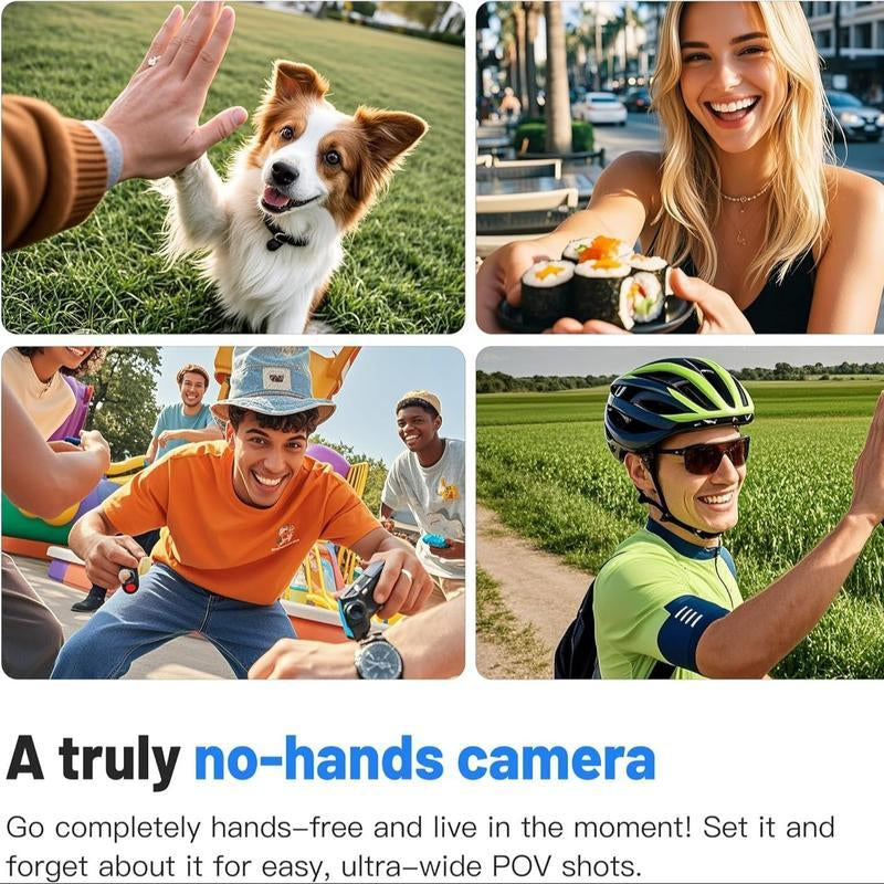 Alano HUB 4K EIS WATERPROOF SPORTS CAMERA - Magnetic Wearable 1080P Pet Riding Camera