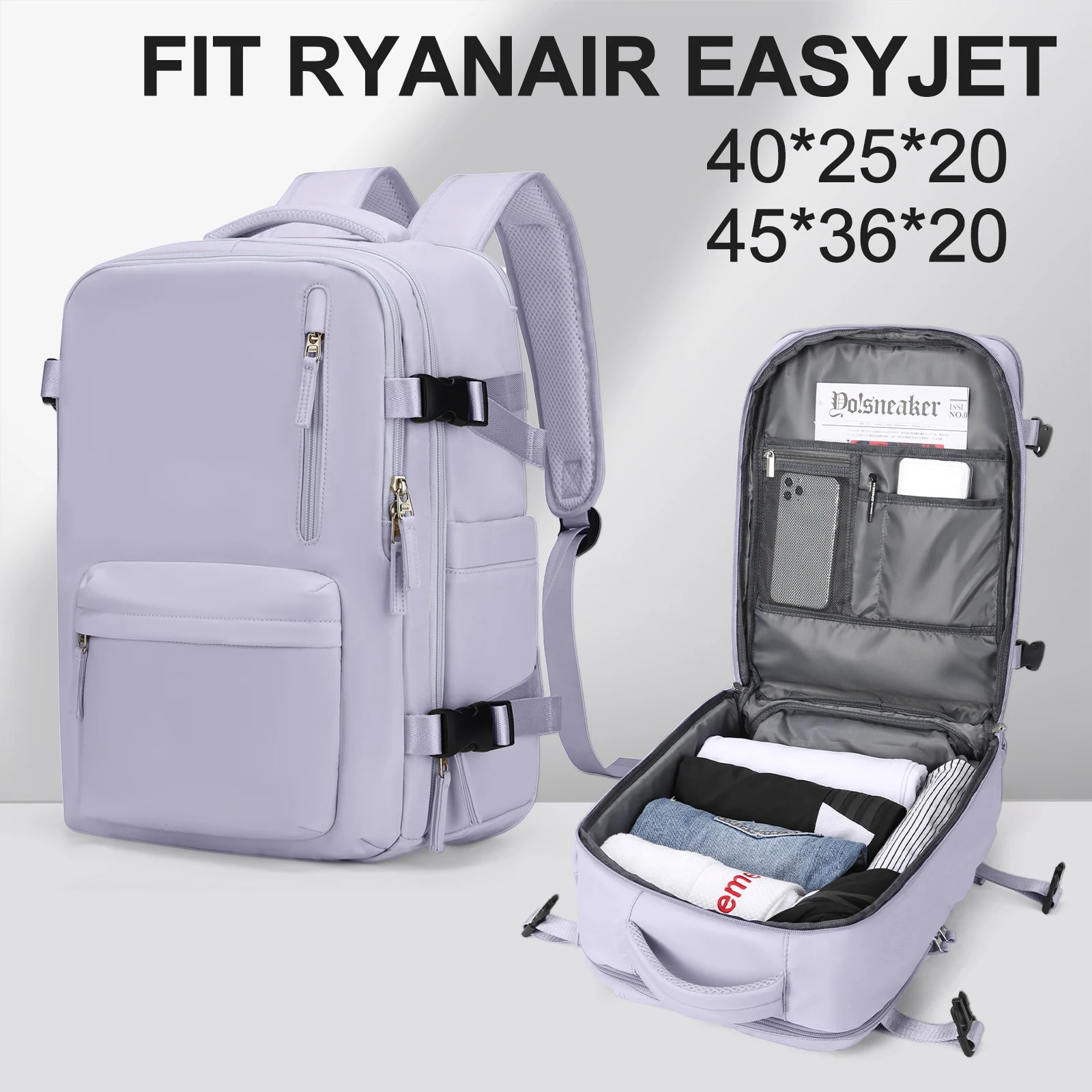 Cabin Travel Backpack, Large Capacity and Water Resistant Bag