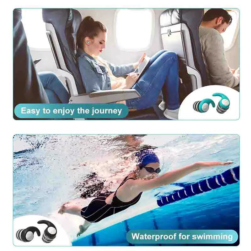Noise Canceling Silicone Earplugs - for Sleeping, Swimming & Travel | Go-to Gear