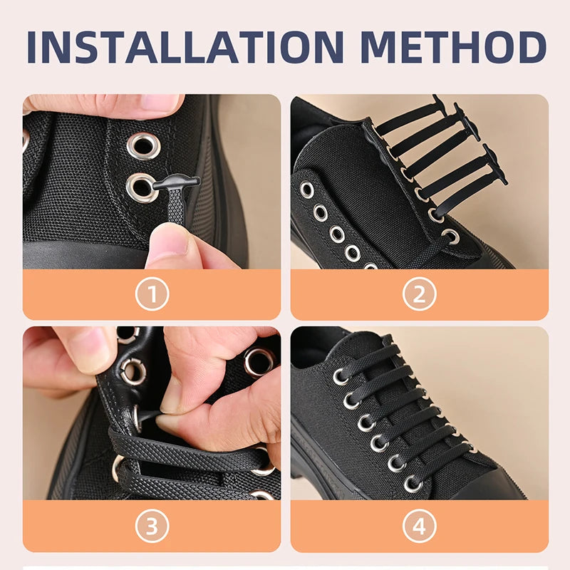 16Pcs Travel Silicone Shoelaces 