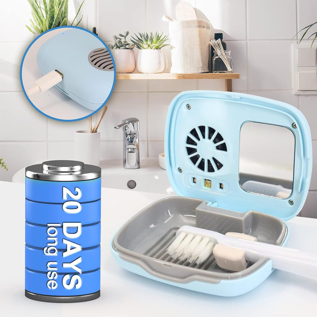 Rechargeable Portable Toothbrush Travel Container with Holder for Household and Travel