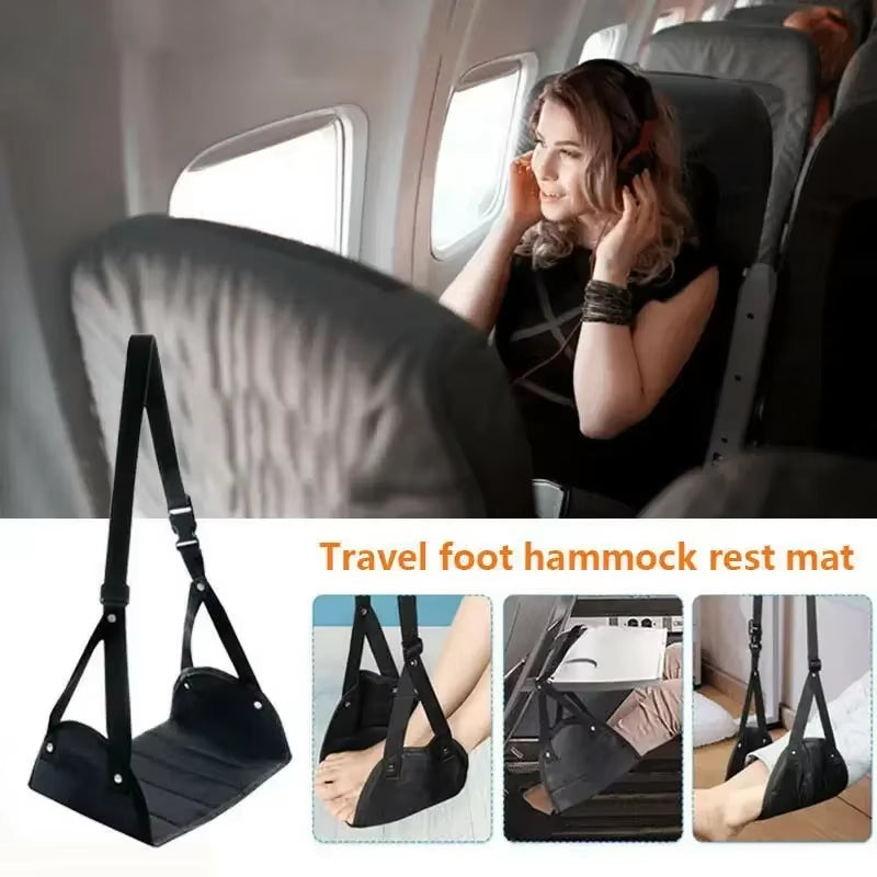 Portable Travel Airplane Hammock Foot Resting Chair