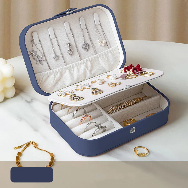 Elegant Portable Jewelry Organizer - Travel Case for Rings, Earrings & Necklaces | Go-to Gear