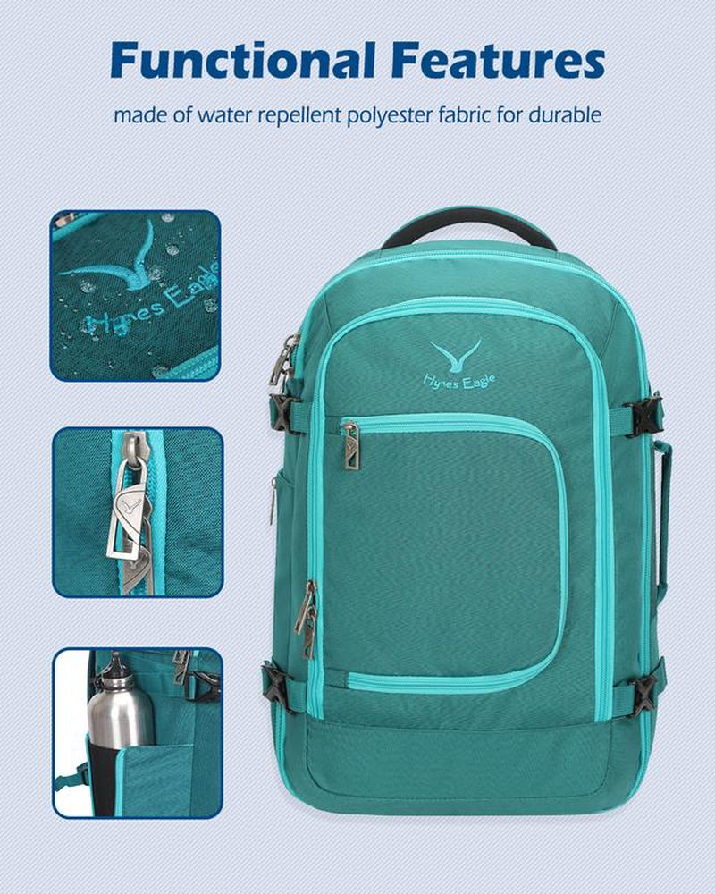 HYNES EAGLE 40L Travel Backpack for Women and Men - TSA Friendly Carry on Backpack with Laptop Compartment