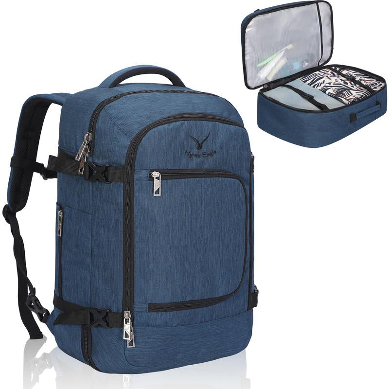 HYNES EAGLE 40L Travel Backpack for Women and Men - TSA Friendly Carry on Backpack with Laptop Compartment