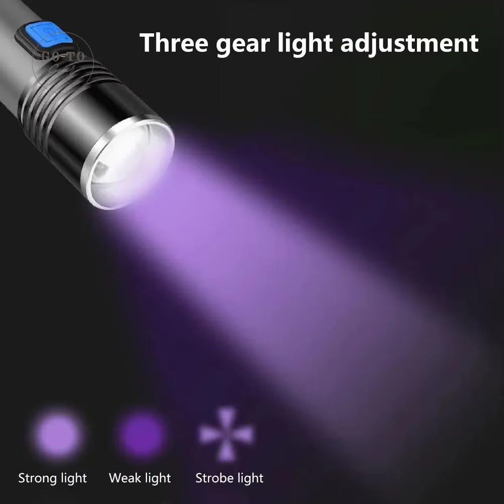 Ultraviolet UV Flashlight - 395Nm Pet Urine Detector & Authenticity Checker | Go-to Gear
