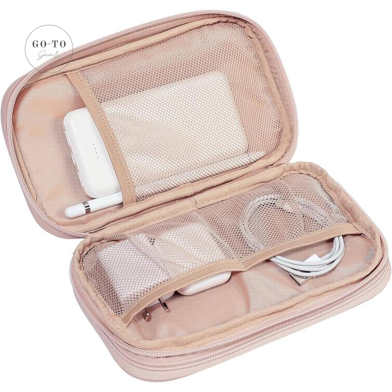 Double-Layer Electronics Organizer - Tangle-Free Cable & Charger Case for Travel | Go-to Gear