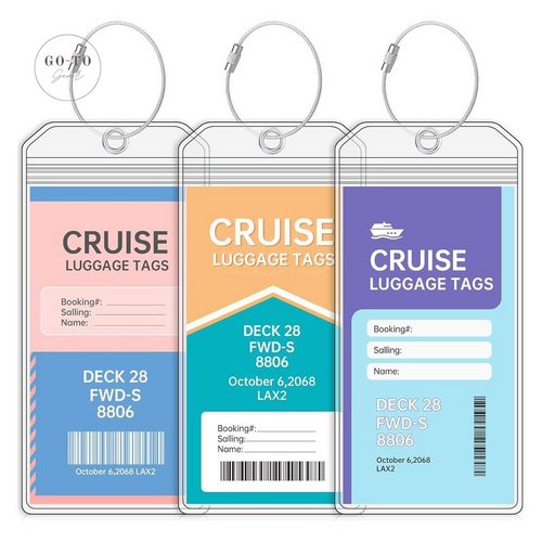 Clear Cruise Luggage Tags - Waterproof & Tear-Resistant Identification Sleeves | Go-to Gear
